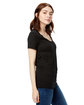US Blanks Ladies' Made in USA Short-Sleeve V-Neck T-Shirt black ModelSide