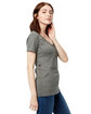 US Blanks Ladies' Made in USA Short-Sleeve V-Neck T-Shirt asphalt ModelSide