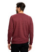 US Blanks Unisex USA Made Heavyweight Triblend Crewneck Sweatshirt tri burgundy ModelBack