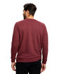 US Blanks Unisex Heavyweight Loop Terry Triblend Long-Sleeve Crew tri burgundy ModelBack