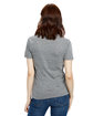 US Blanks Ladies' Short-Sleeve Triblend V-Neck  ModelBack