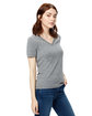 US Blanks Ladies' Short-Sleeve Triblend V-Neck  ModelSide