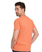 US Blanks Unisex Short-Sleeve Garment-Dyed Crewneck pigment coral ModelBack