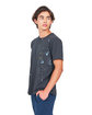 US Blanks Unisex Made in USA Garment Dye Paint Splatter T-Shirt vintage black ModelQrt