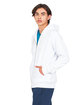 US Blanks Unisex Made in USA Full-Zip Hooded Sweatshirt white ModelQrt