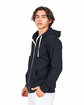 US Blanks Unisex Made in USA Full-Zip Hooded Sweatshirt black ModelQrt