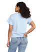 US Blanks Ladies' Organic Baby Rib Crop T-Shirt glacier blue ModelBack