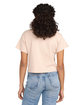 US Blanks Ladies' Organic Baby Rib Crop T-Shirt suntan ModelBack