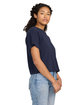 US Blanks Ladies' Organic Baby Rib Crop T-Shirt midnight ModelSide