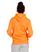 US Blanks Unisex USA Made Neon Pullover Hooded Sweatshirt safety orange ModelBack
