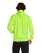 US Blanks Unisex USA Made Neon Pullover Hooded Sweatshirt safety yellow ModelBack
