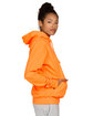 US Blanks Unisex USA Made Neon Pullover Hooded Sweatshirt safety orange ModelSide
