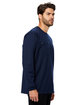 US Blanks Men's Flame Resistant Long Sleeve Pocket T-Shirt navy blue ModelSide