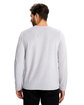 US Blanks Unisex Velour Long Sleeve Pocket T-Shirt silver ModelBack