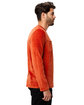 US Blanks Unisex Velour Long Sleeve Pocket T-Shirt rust ModelSide