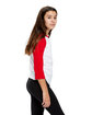 US Blanks Youth Baseball Raglan T-Shirt white/ red ModelSide