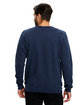 US Blanks Men's Garment-Dyed Heavy French Terry Crewneck Sweatshirt navy blue ModelBack