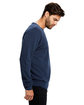 US Blanks Men's Garment-Dyed Heavy French Terry Crewneck Sweatshirt navy blue ModelSide