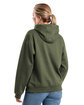 Berne Ladies' Heritage Zippered Pocket Hooded Pullover Sweatshirt dark olive green ModelBack