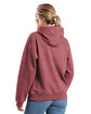 Berne Ladies' Heritage Zippered Pocket Hooded Pullover Sweatshirt sangria ModelBack