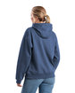 Berne Ladies' Heritage Zippered Pocket Hooded Pullover Sweatshirt dusted navy ModelBack