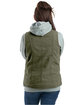 Berne Ladies' Sherpa-Lined Softstone Duck Vest cedar green ModelBack