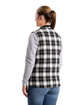 Berne Ladies' Insulated Flannel Vest plaid blk cream ModelBack