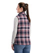 Berne Ladies' Insulated Flannel Vest plaid blush navy ModelBack