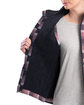 Berne Ladies' Insulated Flannel Vest plaid blush navy ModelQrt