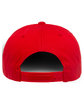 YP Classics Adult Cotton Twill Snapback Cap red ModelBack