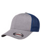 Flexfit Adult Poly Mlange Stretch Mesh Cap heather/ royal ModelQrt